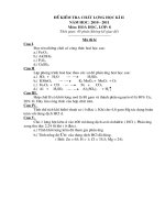 4 Đề và đáp án thi HKII Hóa 8+9