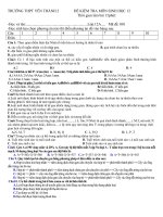Đề kiểm tra môn sinh học 12