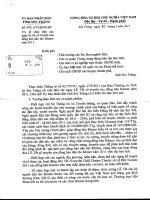 V/v tổ chức đón các ngày lễ, tết cổ truyền của đồng bào dân tộc Khmer năm 2011