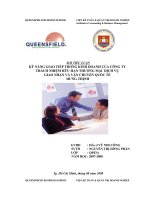 tiểu luận quản trị kinh doanh  kỹ năng giao tiếp của CTy TNHH-TM-DV GN&VC quốc tế Hưng Thịnh