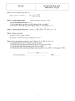 ĐỀ THI THỬ TOÁN HK 2 LỚP 10 CÓ LỜI GIẢI - ĐỀ SỐ 02