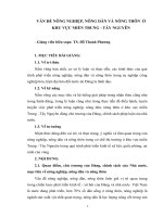 VẤN ĐỀ NÔNG NGHIỆP, NÔNG DÂN VÀ NÔNG THÔN  Ở KHU VỰC MIỀN TRUNG  TÂY NGUYÊN