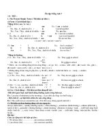 Ôn tập tiếng anh 7 (HK II)