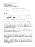 BÀI THU HOẠCH CHUYÊN ĐỀ I  Câu hỏi: Trình bày các giải pháp phát triển giáo dục giai đoạn 2011 – 2020. Tại sao giải pháp 1 được xem là giải pháp đột phá, giải pháp 2 là giải pháp then chốt