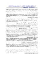 Rèn luyện Hình tọa độ Phẳng - LTĐH