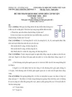 Đề TK- Đ.A Thi học sinh giỏi Vật lí 7