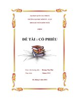 Đề tài cổ phiếu đại học thương mại