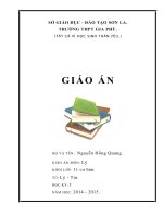 Giáo án Vật lý 11 cơ bản kỳ 1 chuẩn KT_ năm học 2014 - 2015