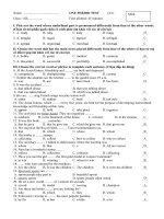 De va dap an bai k.tra lan 4 lop 11