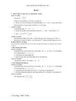 Đề thi thử HKII môn toán 12