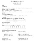 ĐỀ CƯƠNG ÔN THI HK2-TOÁN 7--A