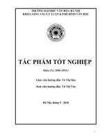 Tác phẩm tốt nghiệp của sinh viên Khoa Viết văn - Báo chí Vũ Thị Vân