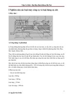 Nghiên cứu các loại máy công cụ và loại dụng cụ cắt