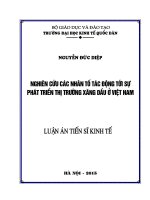 Nghiên cứu các nhân tố tác động tới sự phát triển thị trường xăng dầu ở Việt Nam