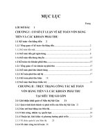 KIẾN NGHỊ HOÀN THIỆN CÔNG TÁC KẾ TOÁN VỐN BẰNG TIỀN VÀ CÁC KHOẢN PHẢI THU TẠI SIÊU THỊ SÀI GÒN