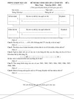 Đề thi HSG cap huyện năm 2011-2012