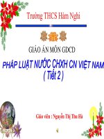 Tiết 30 : PHAP LUAT NUOC CHXHCNVN