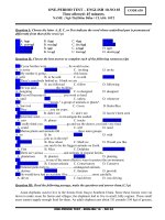 đề kt 45 phút tiếng anh