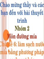 Làm sạch nước mía bằng phương pháp Cacbonat