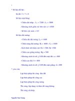 Thiết kế thi công phần móng với sơ đồ cho trước