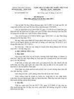 KẾ HOẠCH Phát động phong trào thi đua năm 2011