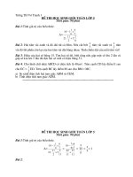 Đề thi HS giỏi Tỉnh Bắc Ninh