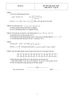 ĐỀ THI THỬ TOÁN HK 2 LỚP 10 CÓ LỜI GIẢI - ĐỀ SỐ 14