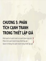 Slide môn quản trị giá trong doanh nghiệp: Chương 5: Phân tích cạnh tranh trong thiết lập giá