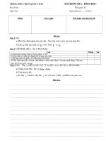 đề KT 45 phút hình học chương 3