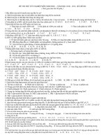 ĐỀ THI THỬ TỐT NGHIỆP SINH 12