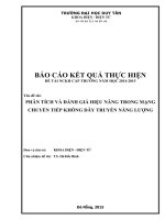 Phân tích và đánh giá hiệu năng trong mạng chuyển tiếp không dây truyền năng lượng