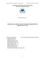 tiểu luận quản trị kinh doanh  CHÍNH SÁCH, CHIẾN LƯỢC CỦA DOANH NGHIỆP ĐỐI VỚI MÔI TRƯỜNG VI MÔ