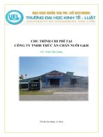 Tiểu luận chu trình chi phí tại công ty TNHH thức ăn chăn nuôi gh