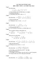 Bai Tap Rut gon bieu thuc