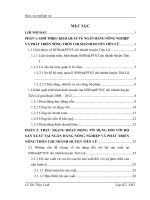 luận văn tài chính ngân hàng Nag cao chất lượng tín dụng đối với hộ sản xuất tại Ngân Hàng Nông Nghiệp và Phát Triển Nông Thôn chi nhánh huyện Tiên Lữ giai đoạn 2008 – 2012.