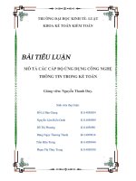 Mô tả các cấp độ ứng dụng công nghệ thông tin trong kế toán