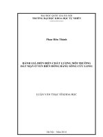 Đánh giá diễn biến chất lượng môi trường đất mặn ở ven biển đồng bằng sông cửu long