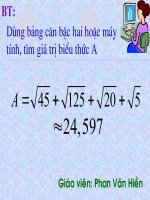 Bien doi don gian bieu thuc chua can bac hai