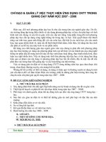 CHỈ đạo  QUẢN lý VIỆC THỰC HIỆN ỨNG DỤNG CNTT TRONG GIẢNG dạy năm học 2007   2008