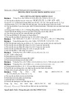 Bài tập phương pháp tọa độ trong không gian theo chủ đề đầy đủ