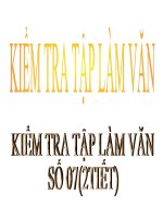 KIỂM TRA TẬP LÀM  VĂN ( MA TRẬN)