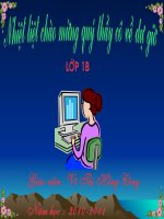 Toán 1: Các ngày trong một tuần lễ-chỉnh sửa