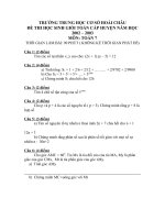 ĐỀ THI HỌC SINH GIỎI TOÁN CẤP HUYỆN HOÀI NHƠN