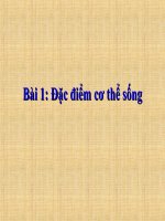 Bai 1: Dac Dien cua co the song