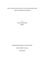 HOW ACCOUTING RATIOS AFFECTING AN INVESTOR’S DECISION, SOME CASES OF CONSTRUCTION COMPANIES