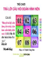 Trò chơi: Trả lời câu hỏi đoán hình nền