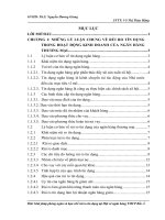 luận văn tài chính ngân hàng Giải pháp phòng ngừa và hạn chế rủi ro tín dụng tại Hội sở ngân hàng thương mại cổ phần Bắc Á