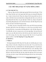 SKKN Các Thủ Thuật Dạy Từ  Vựng Tiếng Anh 8