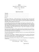 mẫu đơn xin việc cho người có nhu cầu