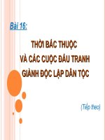 Bài 16: Phong trào giải phóng dân tộc